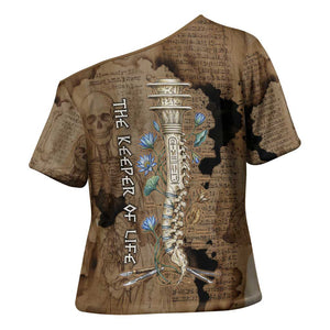 Imhotep Eye of Horus Cross Shoulder Shirt Papyrus Scrolls Ancient Egyptian Medicine