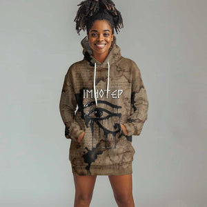 Imhotep Eye of Horus Hoodie Dress Papyrus Scrolls Ancient Egyptian Medicine