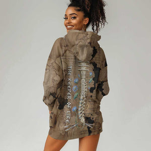 Imhotep Eye of Horus Hoodie Dress Papyrus Scrolls Ancient Egyptian Medicine