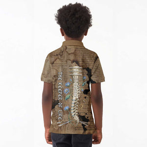 Imhotep Eye of Horus Kid Polo Shirt Papyrus Scrolls Ancient Egyptian Medicine