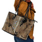 Imhotep Eye of Horus Leather Tote Bag Papyrus Scrolls Ancient Egyptian Medicine