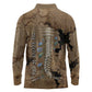 Imhotep Eye of Horus Long Sleeve Polo Shirt Papyrus Scrolls Ancient Egyptian Medicine