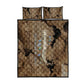 Imhotep Eye of Horus Quilt Bed Set Papyrus Scrolls Ancient Egyptian Medicine