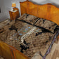 Imhotep Eye of Horus Quilt Bed Set Papyrus Scrolls Ancient Egyptian Medicine