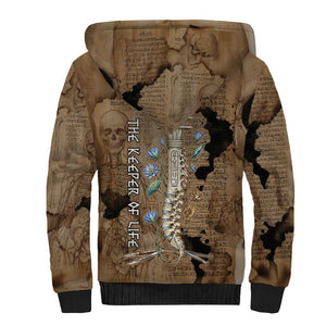 Imhotep Eye of Horus Sherpa Hoodie Papyrus Scrolls Ancient Egyptian Medicine