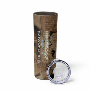 Imhotep Eye of Horus Skinny Tumbler Papyrus Scrolls Ancient Egyptian Medicine