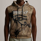 Imhotep Eye of Horus Sleeveless Hoodie Papyrus Scrolls Ancient Egyptian Medicine