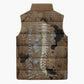 Imhotep Eye of Horus Sleeveless Puffer Jacket Papyrus Scrolls Ancient Egyptian Medicine