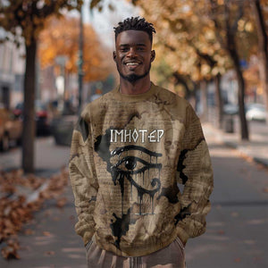 Imhotep Eye of Horus Sweatshirt Papyrus Scrolls Ancient Egyptian Medicine