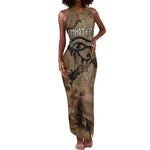 Imhotep Eye of Horus Tank Maxi Dress Papyrus Scrolls Ancient Egyptian Medicine