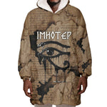 Imhotep Eye of Horus Wearable Blanket Hoodie Papyrus Scrolls Ancient Egyptian Medicine