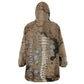 Imhotep Eye of Horus Wearable Blanket Hoodie Papyrus Scrolls Ancient Egyptian Medicine