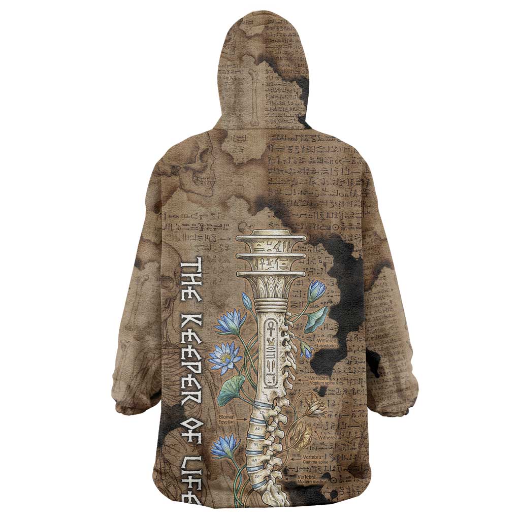 Imhotep Eye of Horus Wearable Blanket Hoodie Papyrus Scrolls Ancient Egyptian Medicine