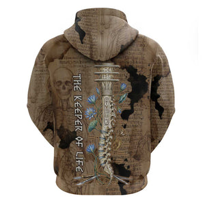 Imhotep Eye of Horus Zip Hoodie Papyrus Scrolls Ancient Egyptian Medicine
