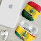 Ghana Republic Day AirPods Case Ghanaian Pride Flag Colors With Coat Of Arms And Black Star