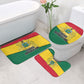 Ghana Republic Day Bathroom Set Ghanaian Pride Flag Colors With Coat Of Arms And Black Star