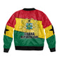 Ghana Republic Day Bomber Jacket Ghanaian Pride Flag Colors With Coat Of Arms And Black Star