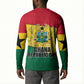 Ghana Republic Day Button Sweatshirt Ghanaian Pride Flag Colors With Coat Of Arms And Black Star
