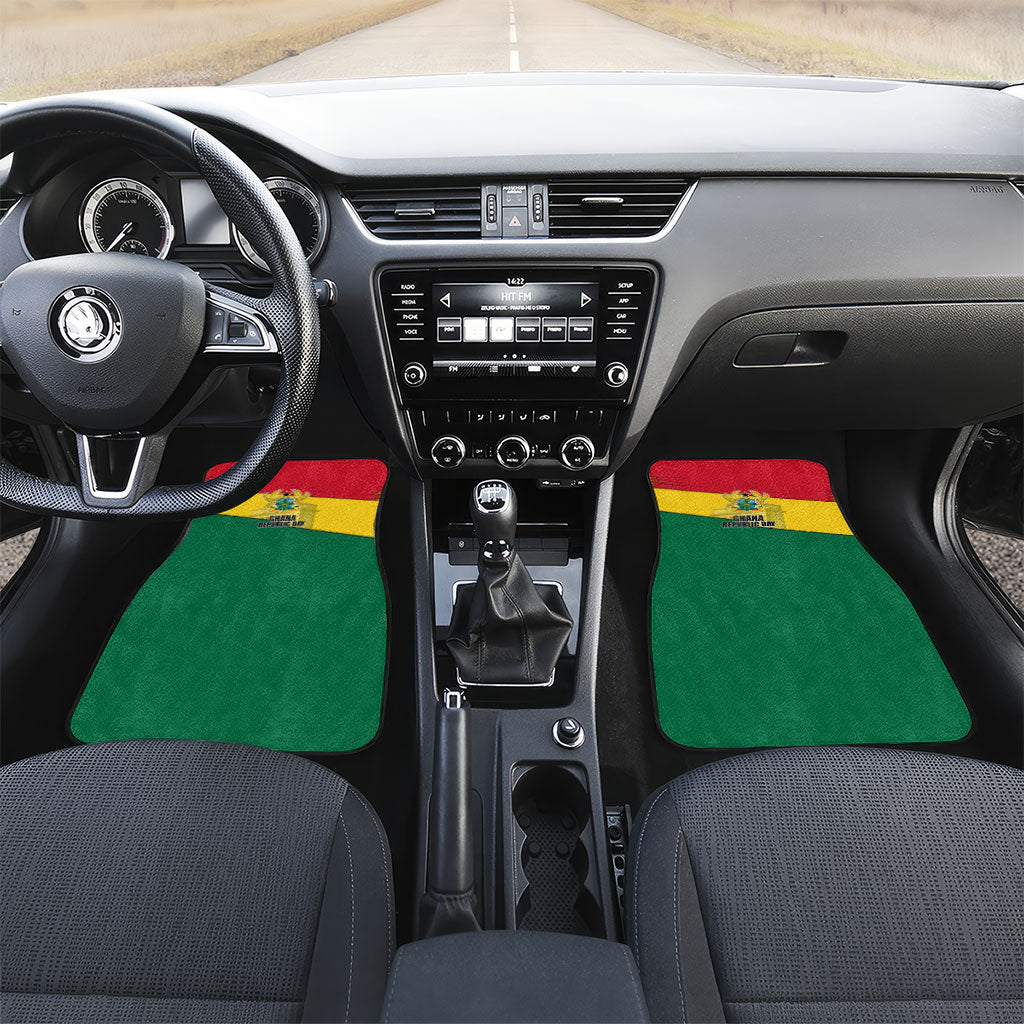 Ghana Republic Day Car Mats Ghanaian Pride Flag Colors With Coat Of Arms And Black Star