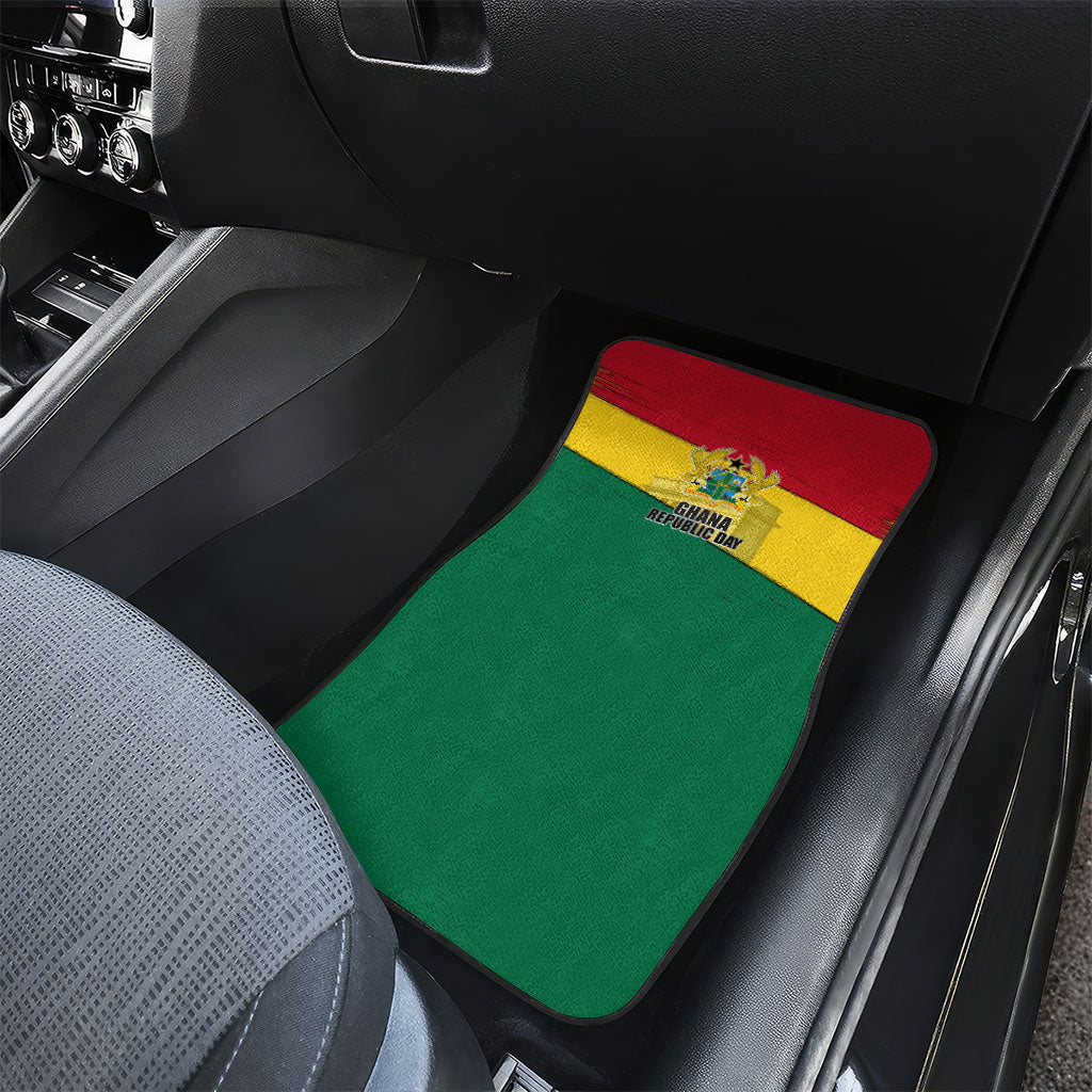 Ghana Republic Day Car Mats Ghanaian Pride Flag Colors With Coat Of Arms And Black Star
