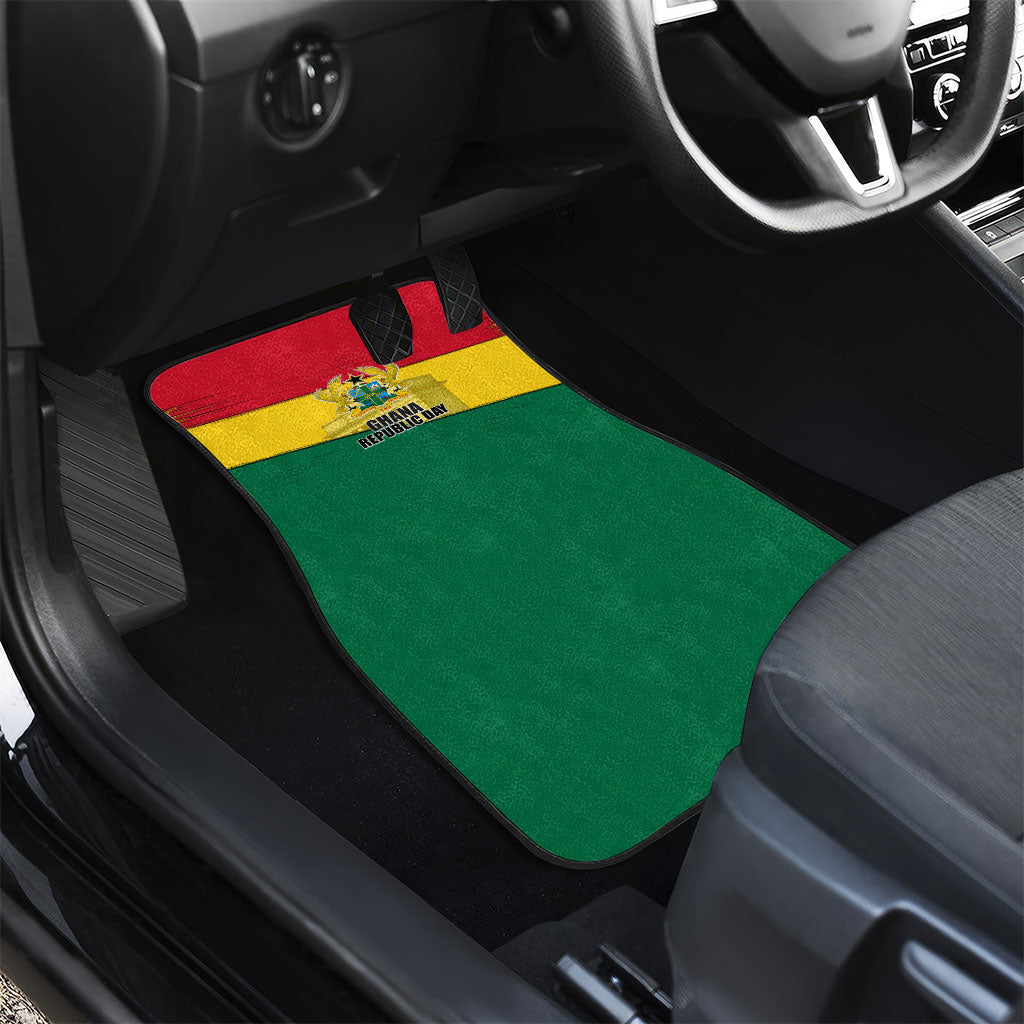 Ghana Republic Day Car Mats Ghanaian Pride Flag Colors With Coat Of Arms And Black Star