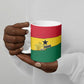 Ghana Republic Day Ceramic Mug Ghanaian Pride Flag Colors With Coat Of Arms And Black Star