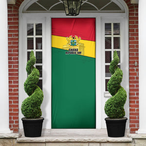 Ghana Republic Day Door Cover Ghanaian Pride Flag Colors With Coat Of Arms And Black Star