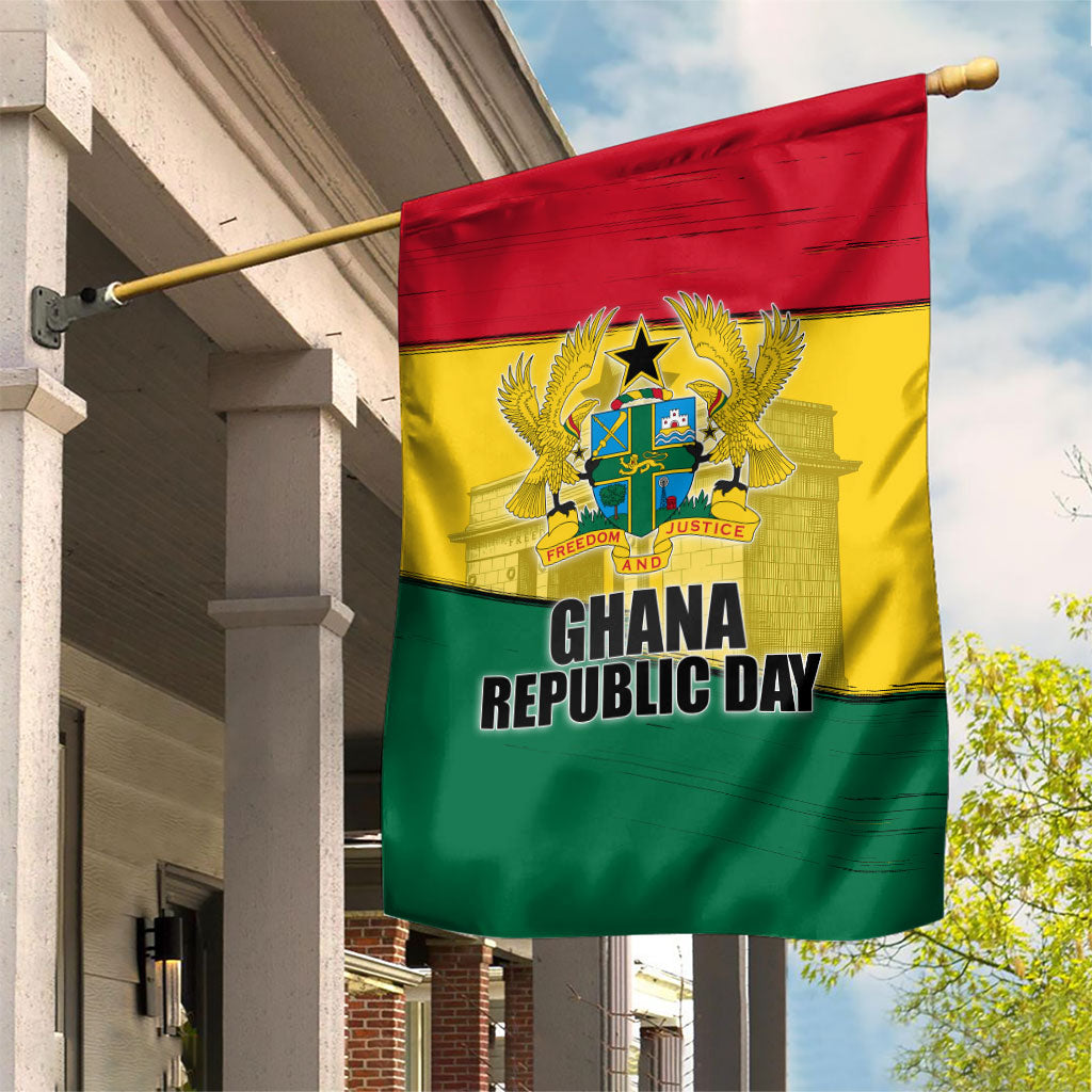 Ghana Republic Day Garden Flag Ghanaian Pride Flag Colors With Coat Of Arms And Black Star