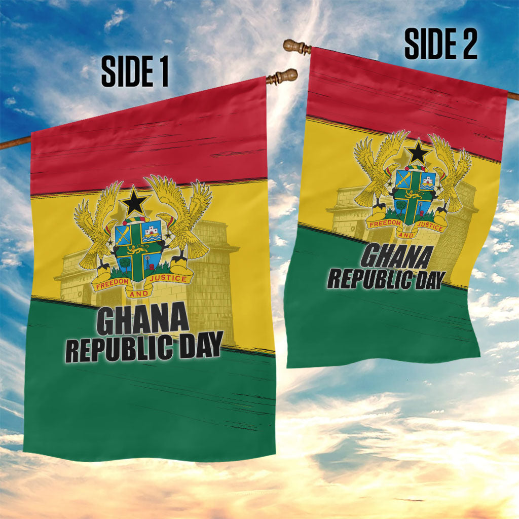 Ghana Republic Day Garden Flag Ghanaian Pride Flag Colors With Coat Of Arms And Black Star