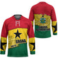 Ghana Republic Day Hockey Jersey Ghanaian Pride Flag Colors With Coat Of Arms And Black Star
