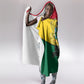 Ghana Republic Day Hooded Blanket Ghanaian Pride Flag Colors With Coat Of Arms And Black Star