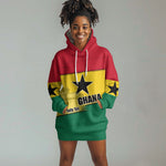 Ghana Republic Day Hoodie Dress Ghanaian Pride Flag Colors With Coat Of Arms And Black Star
