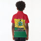 Ghana Republic Day Kid Polo Shirt Ghanaian Pride Flag Colors With Coat Of Arms And Black Star