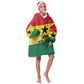 Ghana Republic Day Kid Wearable Blanket Hoodie Ghanaian Pride Flag Colors With Coat Of Arms And Black Star