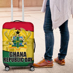 Ghana Republic Day Luggage Cover Ghanaian Pride Flag Colors With Coat Of Arms And Black Star