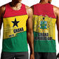 Ghana Republic Day Men Tank Top Ghanaian Pride Flag Colors With Coat Of Arms And Black Star