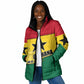 Ghana Republic Day Padded Jacket Ghanaian Pride Flag Colors With Coat Of Arms And Black Star