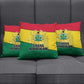 Ghana Republic Day Pillow Cover Ghanaian Pride Flag Colors With Coat Of Arms And Black Star