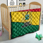 Ghana Republic Day Quilt Ghanaian Pride Flag Colors With Coat Of Arms And Black Star