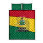 Ghana Republic Day Quilt Bed Set Ghanaian Pride Flag Colors With Coat Of Arms And Black Star