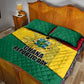 Ghana Republic Day Quilt Bed Set Ghanaian Pride Flag Colors With Coat Of Arms And Black Star
