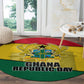 Ghana Republic Day Round Carpet Ghanaian Pride Flag Colors With Coat Of Arms And Black Star