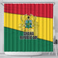 Ghana Republic Day Shower Curtain Ghanaian Pride Flag Colors With Coat Of Arms And Black Star