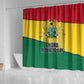 Ghana Republic Day Shower Curtain Ghanaian Pride Flag Colors With Coat Of Arms And Black Star
