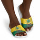Ghana Republic Day Slide Sandals Ghanaian Pride Flag Colors With Coat Of Arms And Black Star