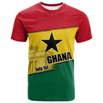 Ghana Republic Day T shirt Ghanaian Pride Flag Colors With Coat Of Arms And Black Star