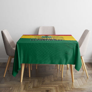 Ghana Republic Day Tablecloth Ghanaian Pride Flag Colors With Coat Of Arms And Black Star