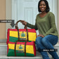 Ghana Republic Day Travel Bag Ghanaian Pride Flag Colors With Coat Of Arms And Black Star