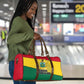 Ghana Republic Day Travel Bag Ghanaian Pride Flag Colors With Coat Of Arms And Black Star
