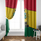 Ghana Republic Day Window Curtain Ghanaian Pride Flag Colors With Coat Of Arms And Black Star